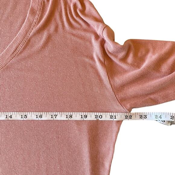 Athleta CloudLight Modal Ribbed Stratus Long Sleeve Pink Shirt Size Medium 0626A - Picture 9 of 10